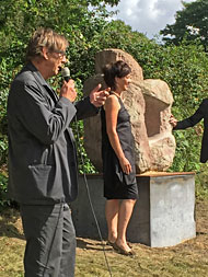 Inauguration of the stone sculpture A moment of silence